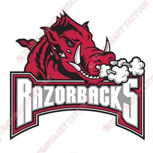 Arkansas Razorbacks 2001 2008 Alternate Logo2 Customize Temporary Tattoos Stickers N3737